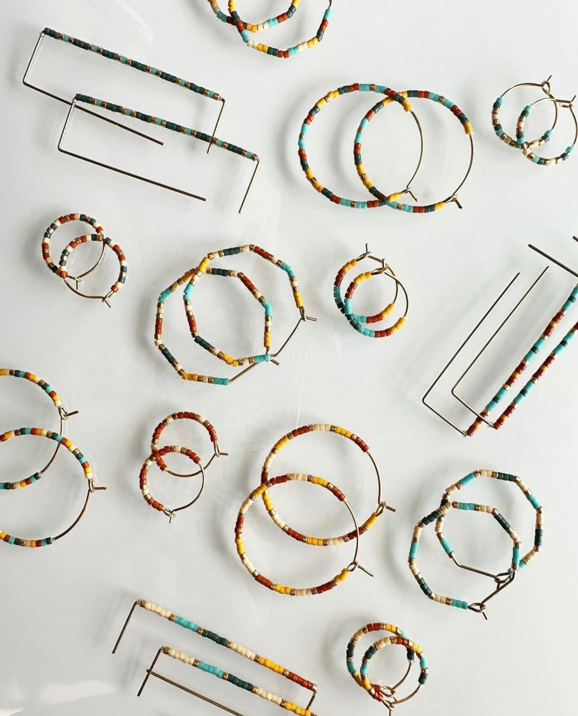 Beaded Hoops